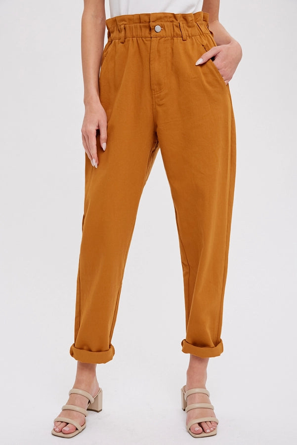 High Waist Paper Bag Pant
