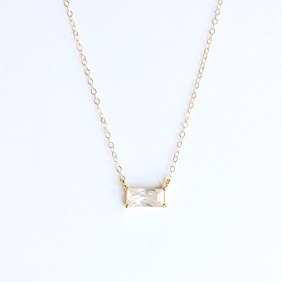CZ Baguette Necklace