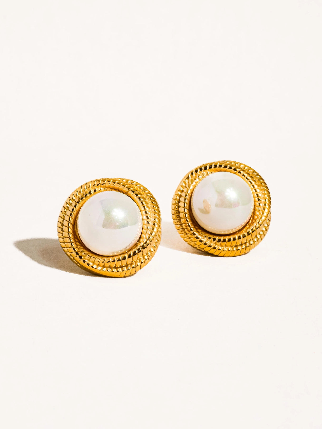 Twisted Pearl Studs