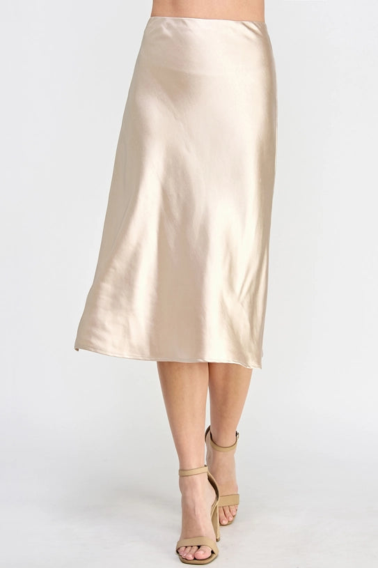 Satin Midi Skirt