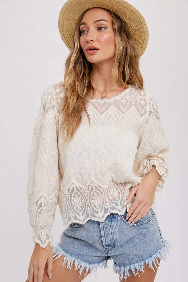 Love On Rodeo Lace Blouse