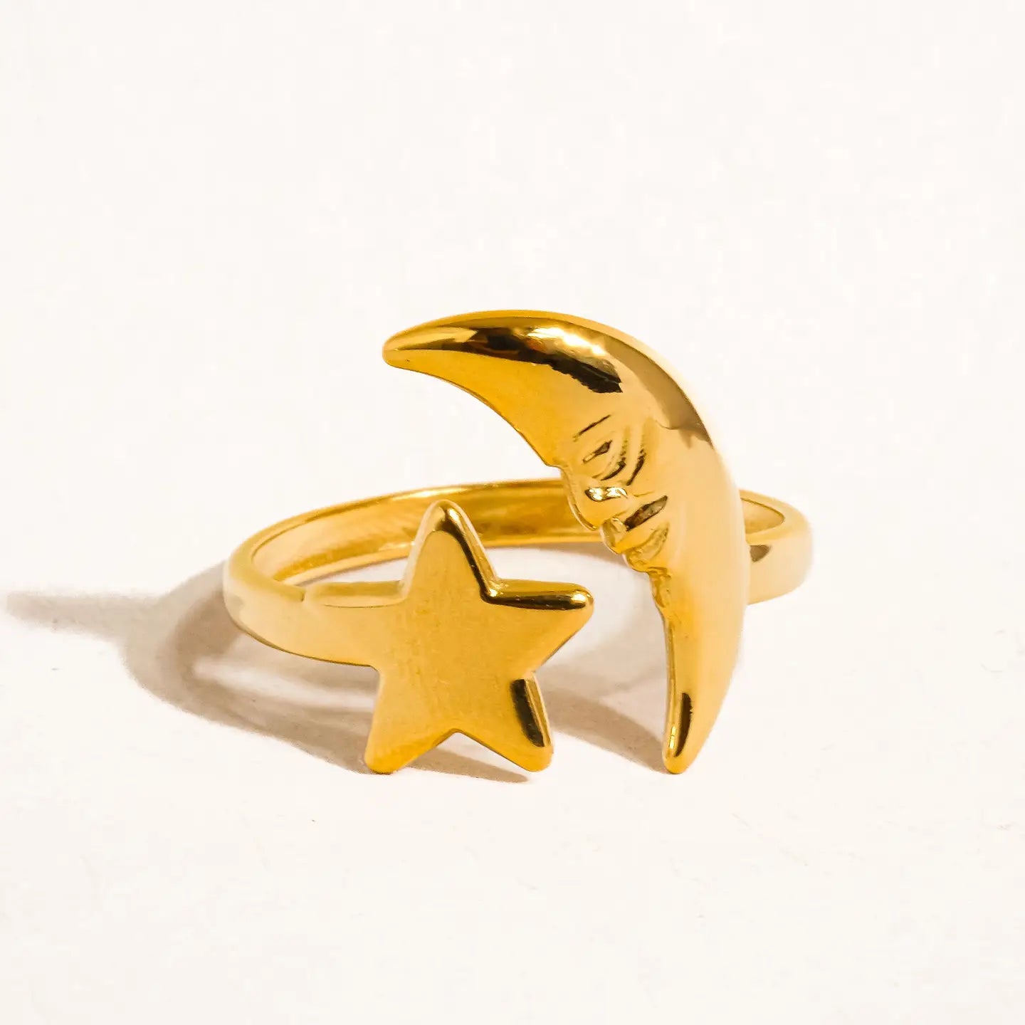Moon & Star Ring