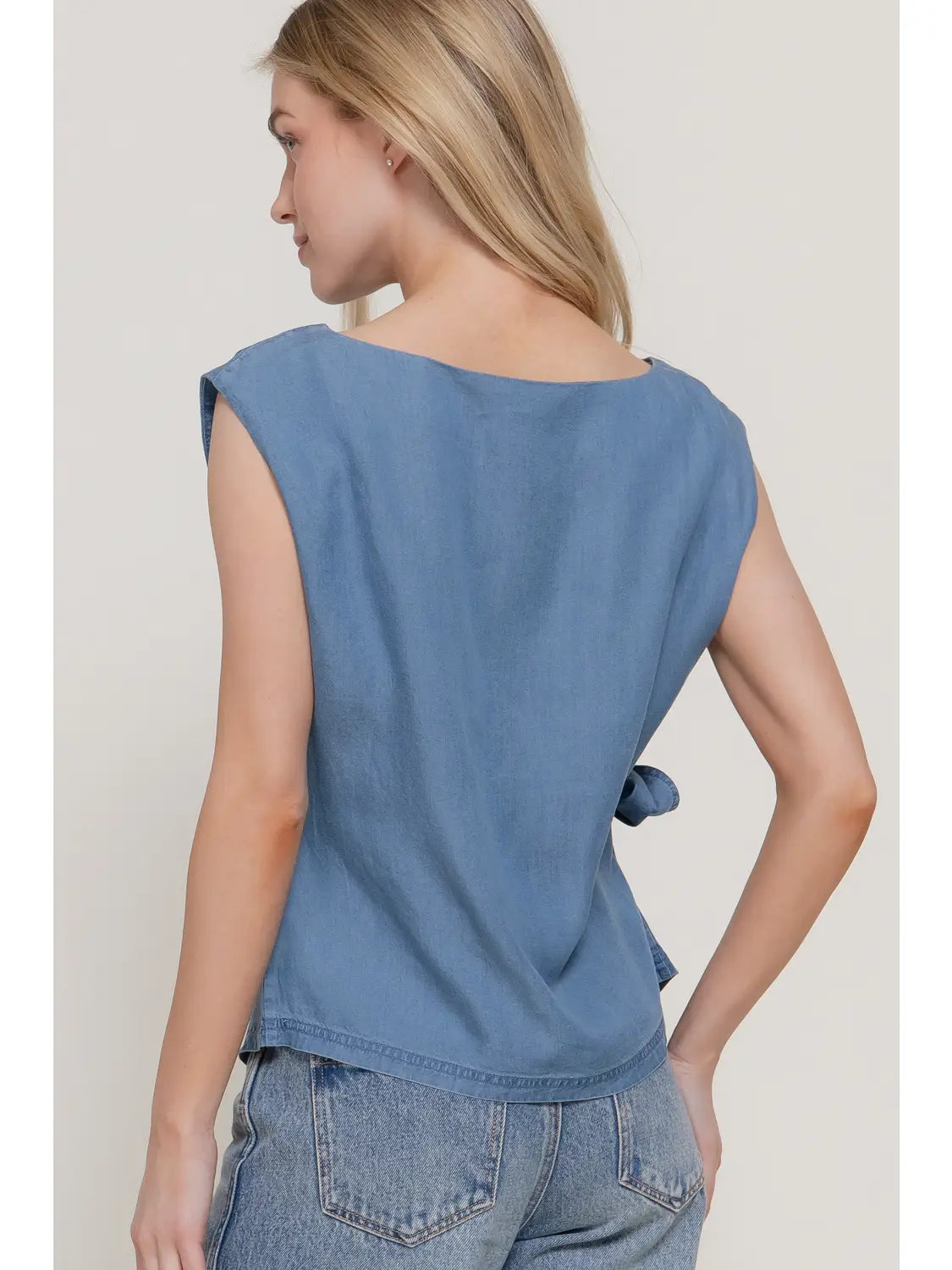 Shirred Tencel Blouse