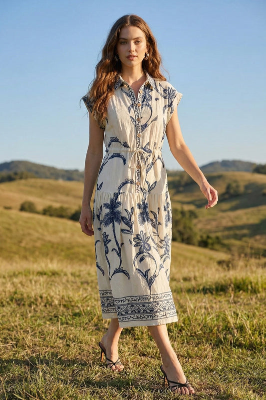 Georgette Tie Waist Dress