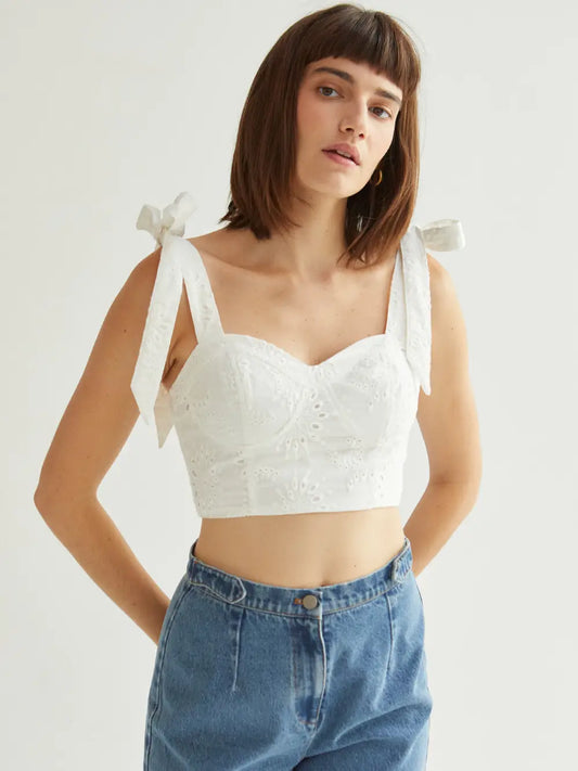 Ella Bustier Eyelet Top