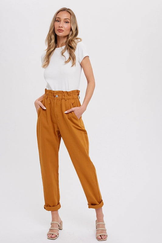 High Waist Paper Bag Pant