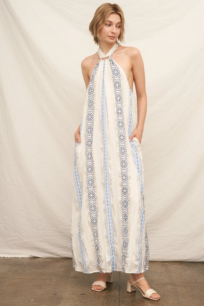 Atlas Lurex Halter Dress