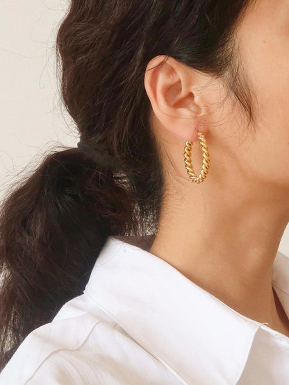 Twisted Hoop Earrings