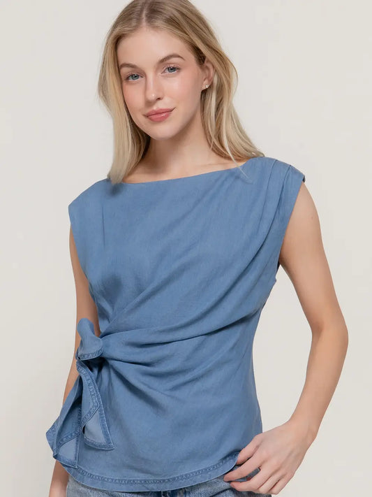 Shirred Tencel Blouse