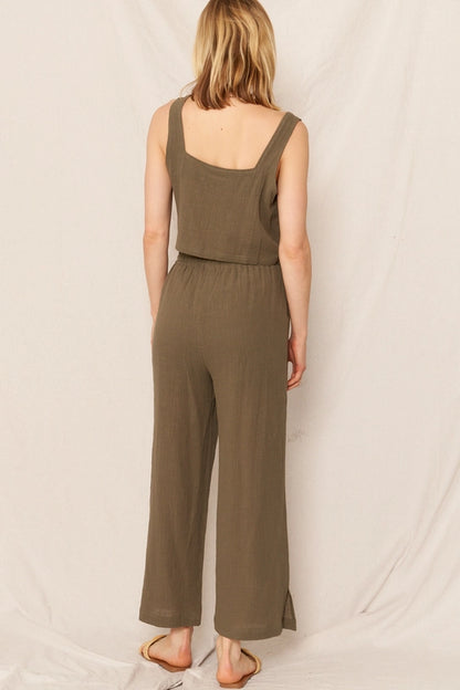Olive Cropped Tank