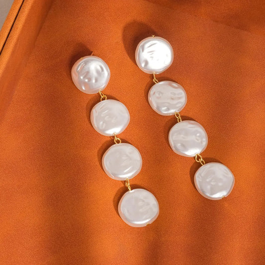 4 Pearl Drop Earrings