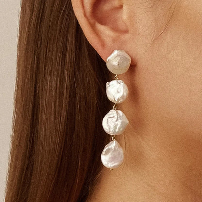 4 Pearl Drop Earrings