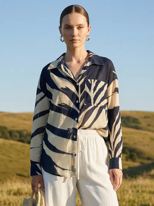 Dasha Leaf print Blouse
