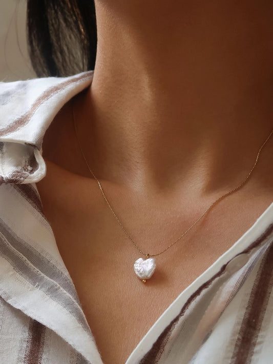 Pearl Heart Necklace
