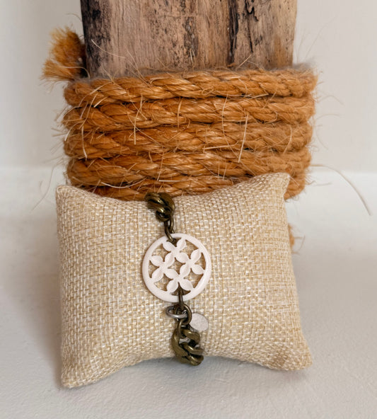 Cream Fishbone Bracelet