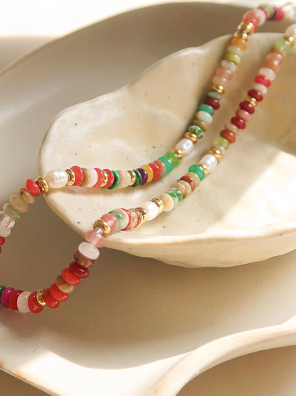 Rainbow Beaded Necklace