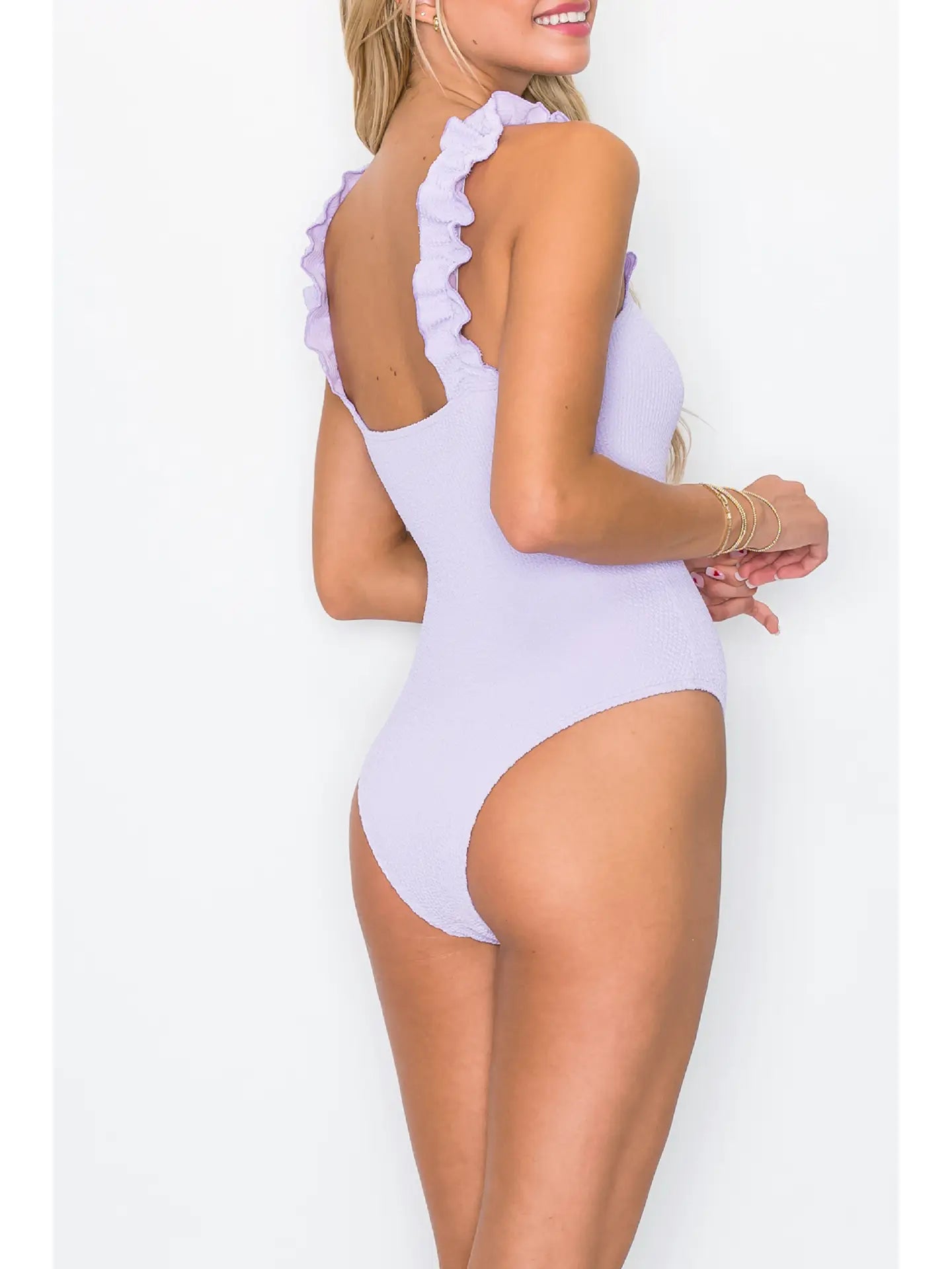 Lilac Frilly One PIece