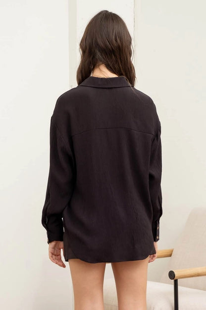 Crinkle LS Button Down