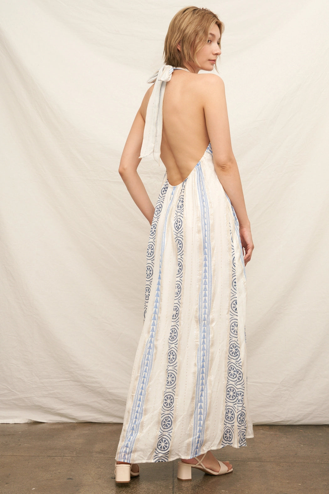 Atlas Lurex Halter Dress