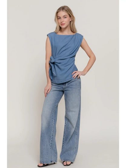 Shirred Tencel Blouse