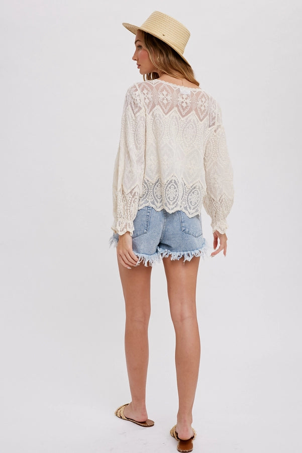 Love On Rodeo Lace Blouse