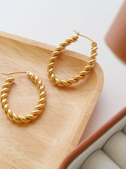 Twisted Hoop Earrings