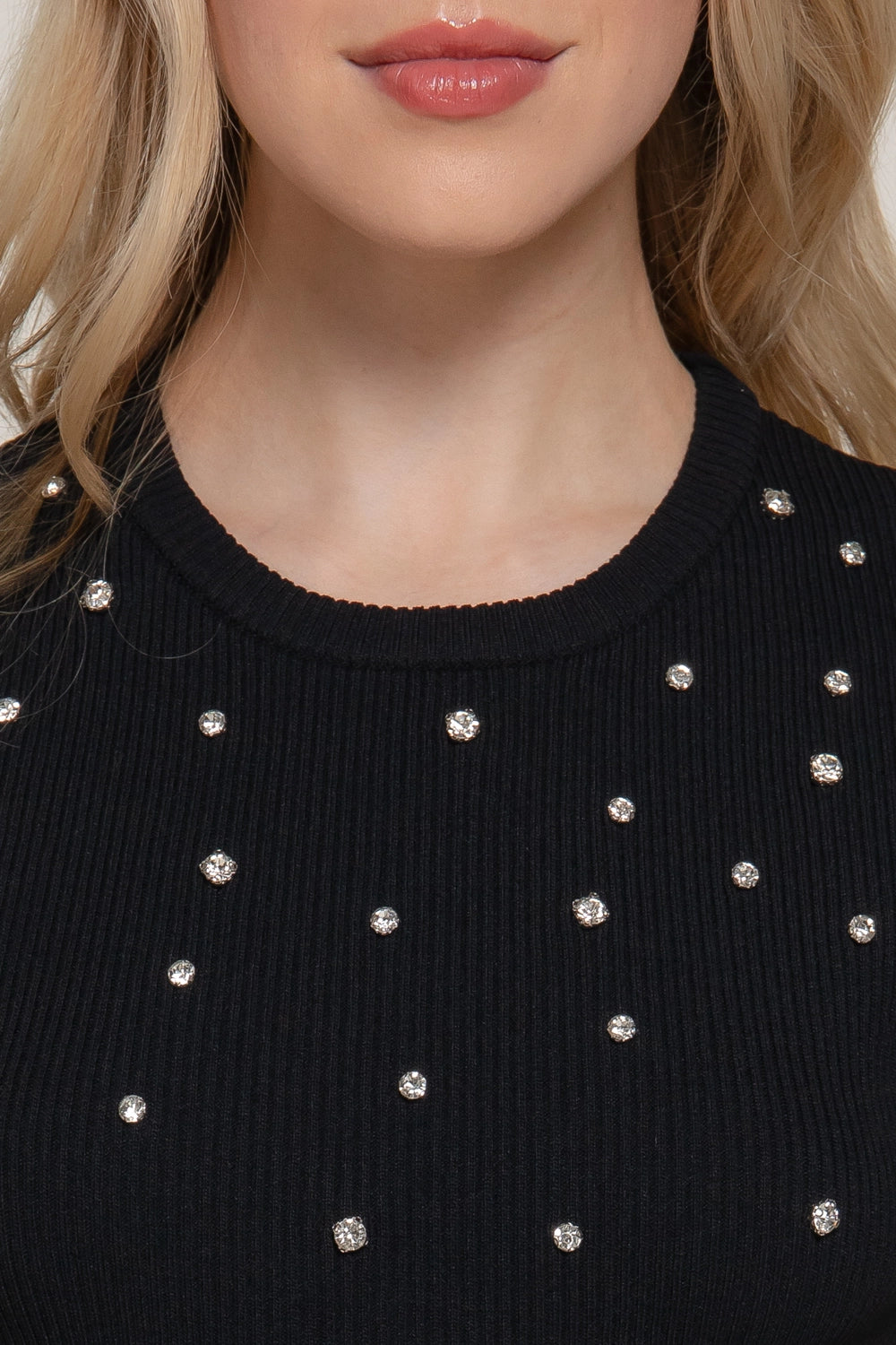 Rhinestone Knit Top