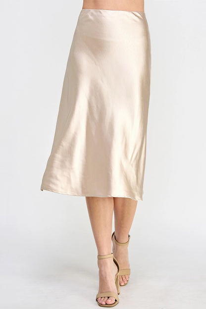Satin Midi Skirt