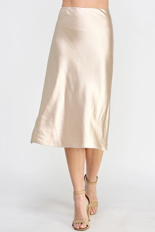 Satin Midi Skirt