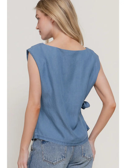 Shirred Tencel Blouse