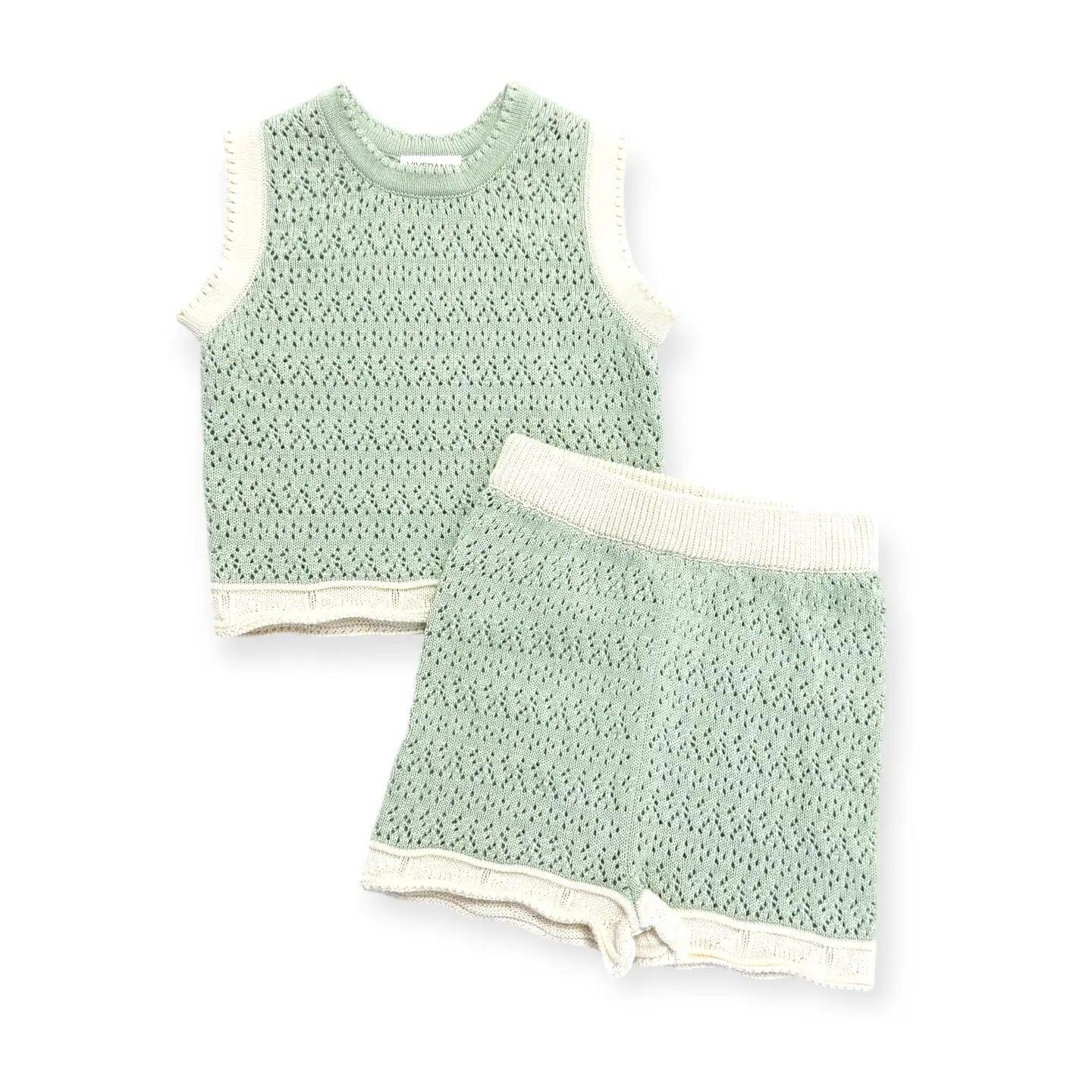 Sage Knit Shorts Set